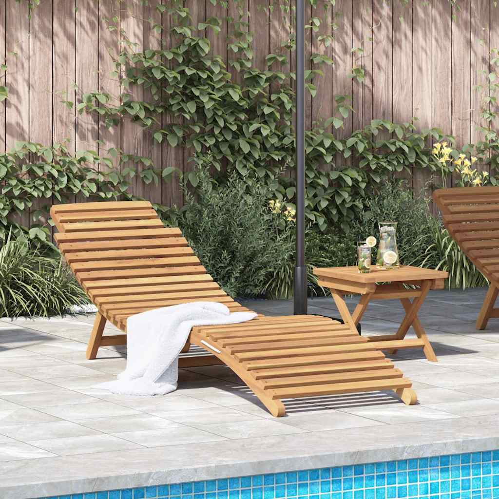 Ligstoel 2 pcs Bruin Massief Teakhout