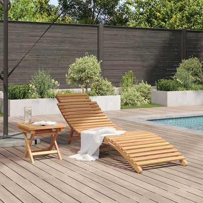 Ligstoel 2 pcs Bruin Massief Teakhout