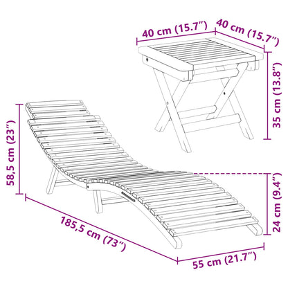 Ligstoel 2 pcs Bruin Massief Teakhout