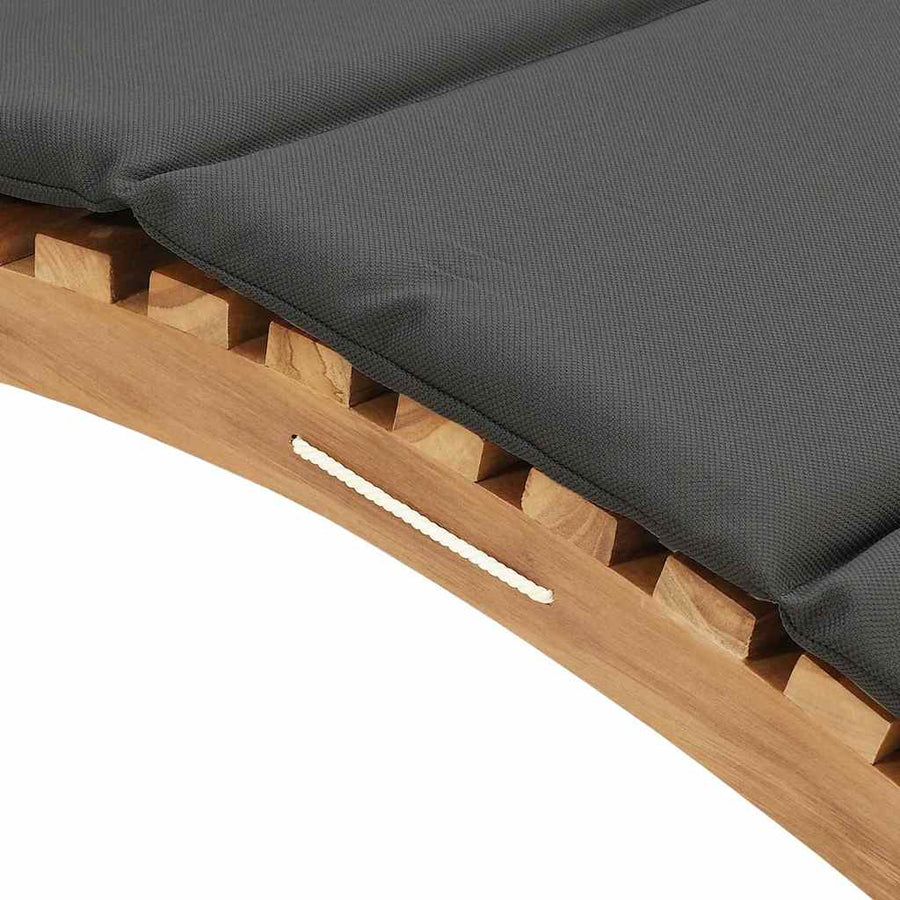 Ligstoel Donkergrijs 188 x 55 x 59 cm Massief teakhout