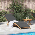 Garden furniture Sunlounger with cushion Brown 198 x 55 x 58.5 cm