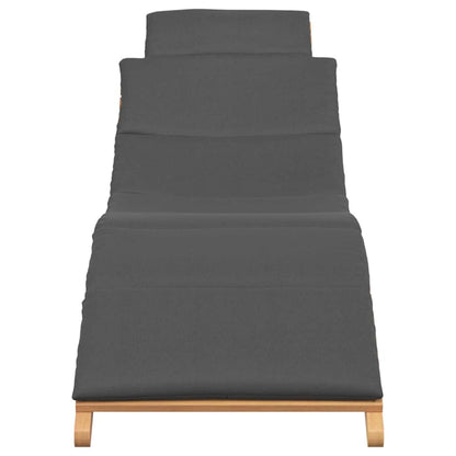 Ligstoel Donkergrijs 188 x 55 x 59 cm Massief teakhout