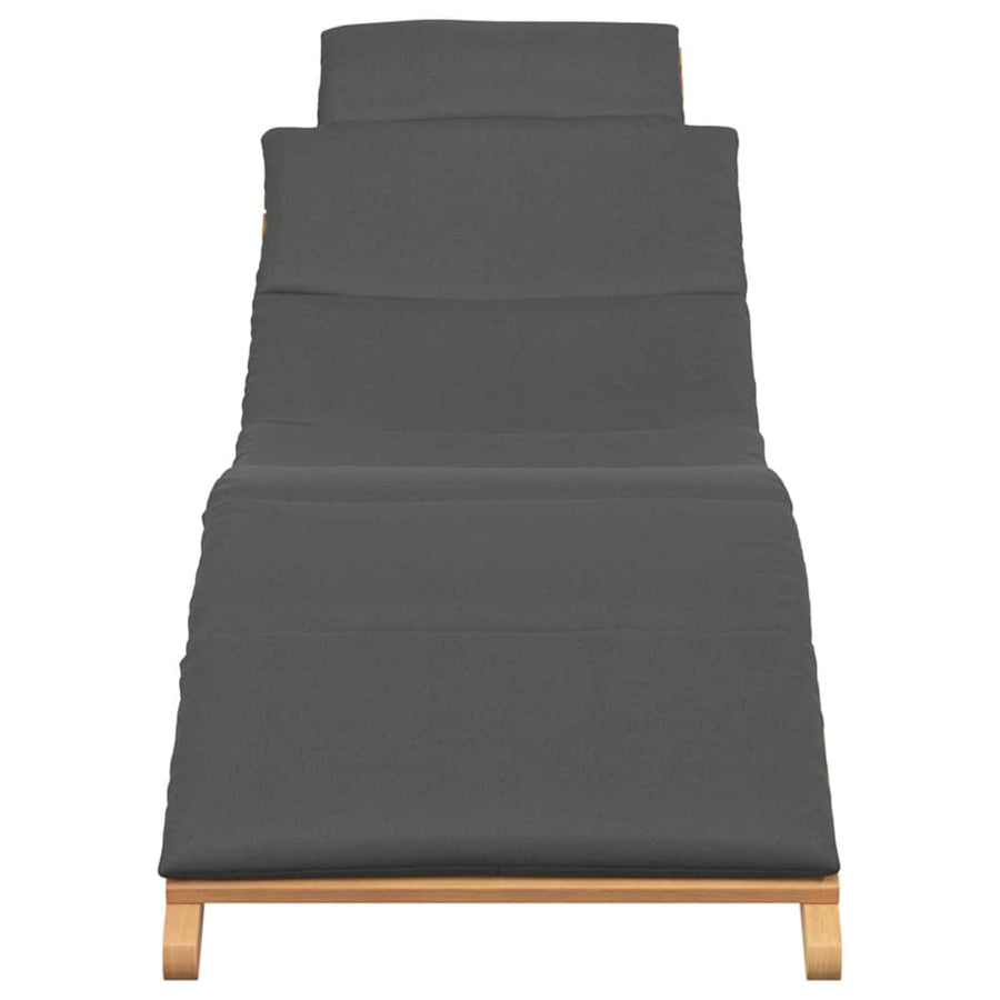 Ligstoel Donkergrijs 188 x 55 x 59 cm Massief teakhout