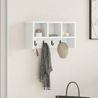Wandkapstok 50x16x26 cm wit bewerkt hout