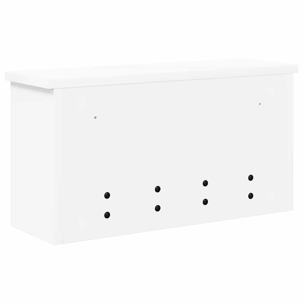 Wandgemonteerde kapstok Wit 50 x 16 x 26 cm Bewerkt hout