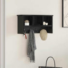Wandkapstok met plank 50x16x26 cm zwart eiken
