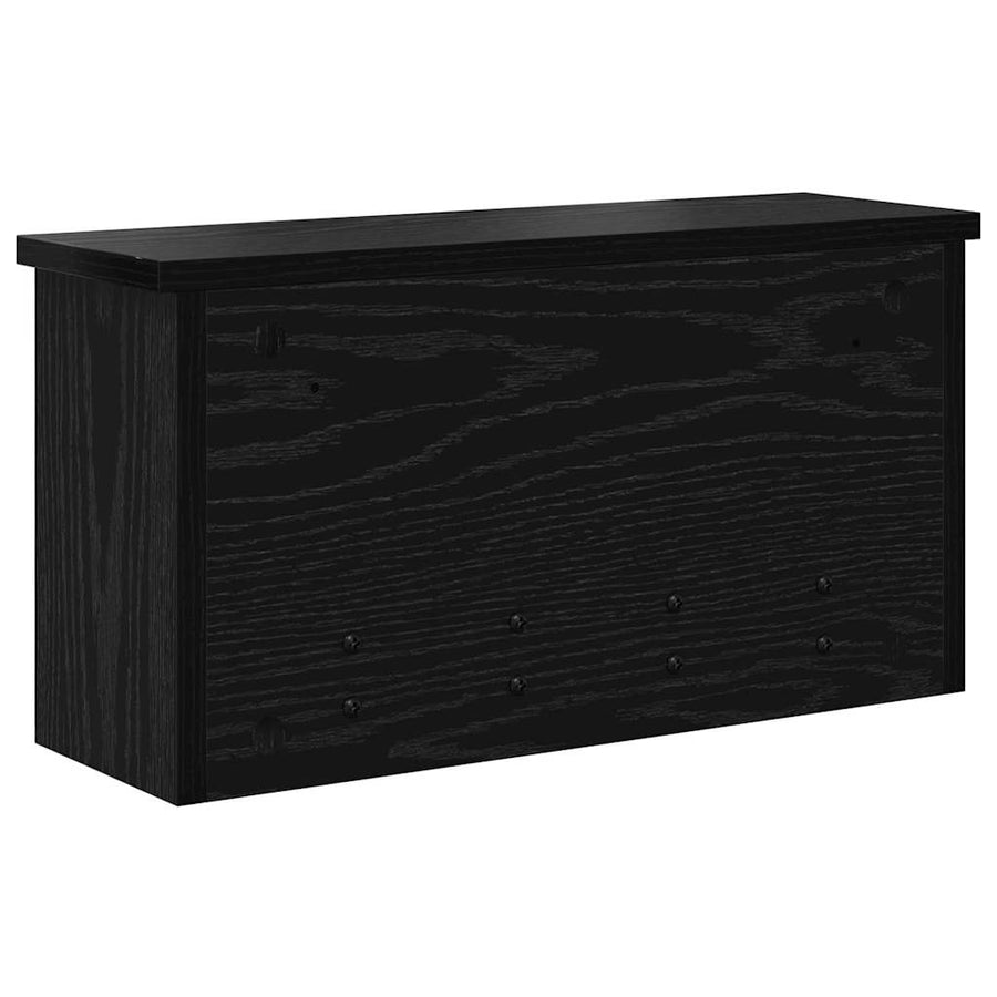 Wandgemonteerde kapstok met plank Zwart eiken 50 x 16 x 26 cm