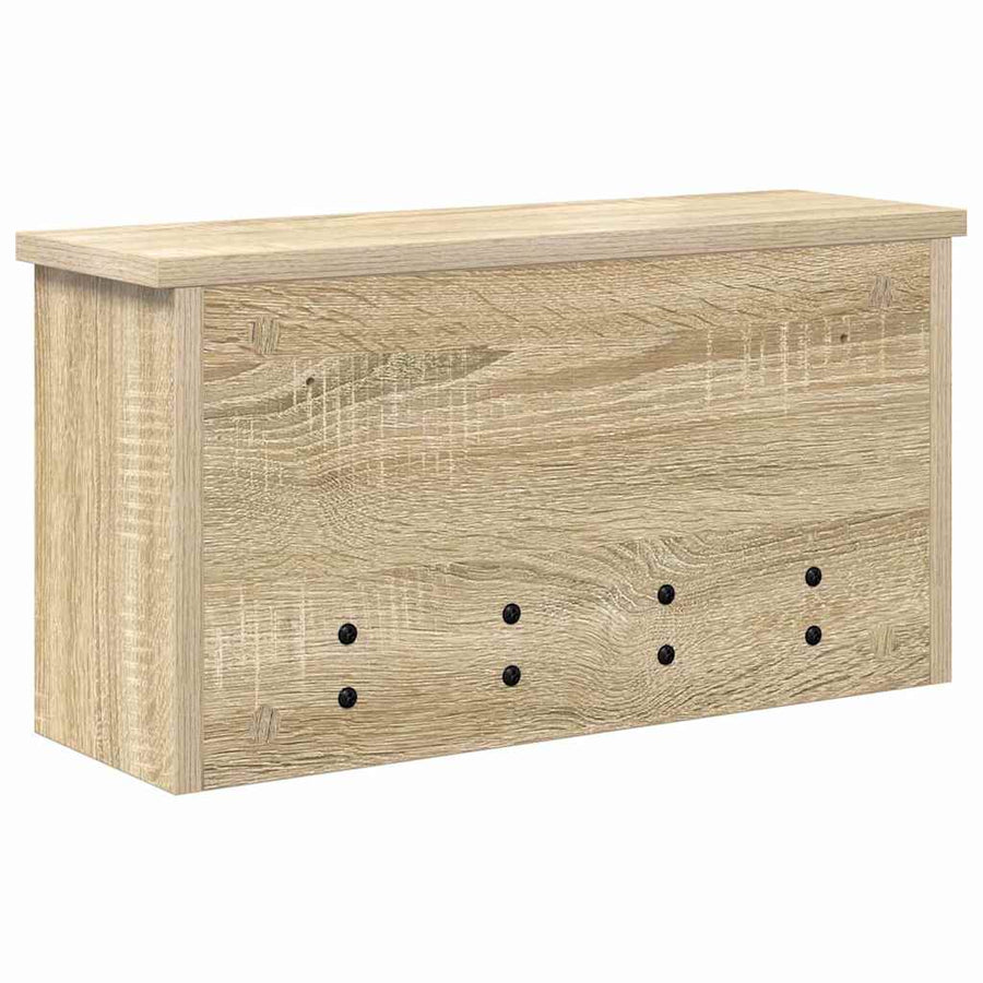 Wandgemonteerde kapstok met plank Sonoma eiken 50 x 16 x 26 cm