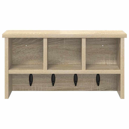 Wandgemonteerde kapstok met plank Sonoma eiken 50 x 16 x 26 cm