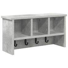 Wandgemonteerde kapstok Betongrijs 50 x 16 x 26 cm Bewerkt hout