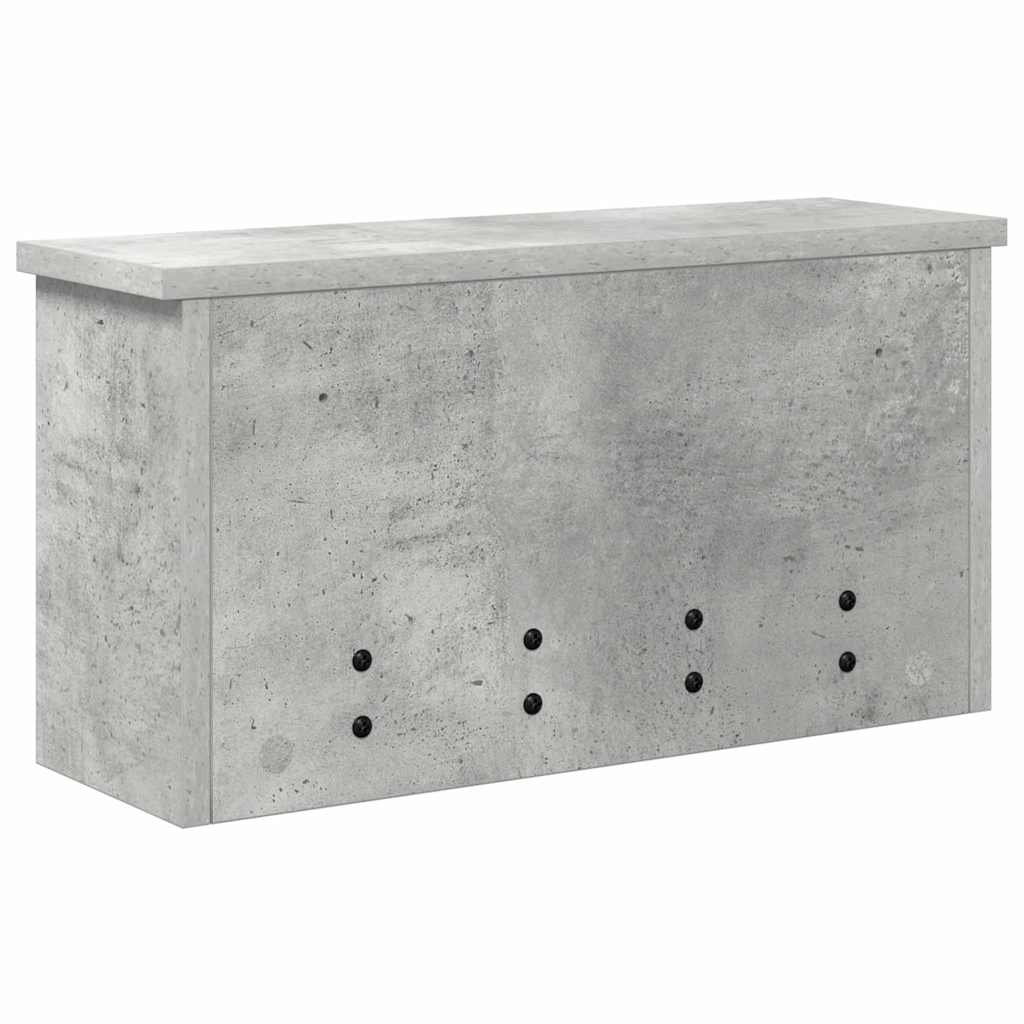 Wandgemonteerde kapstok Betongrijs 50 x 16 x 26 cm Bewerkt hout