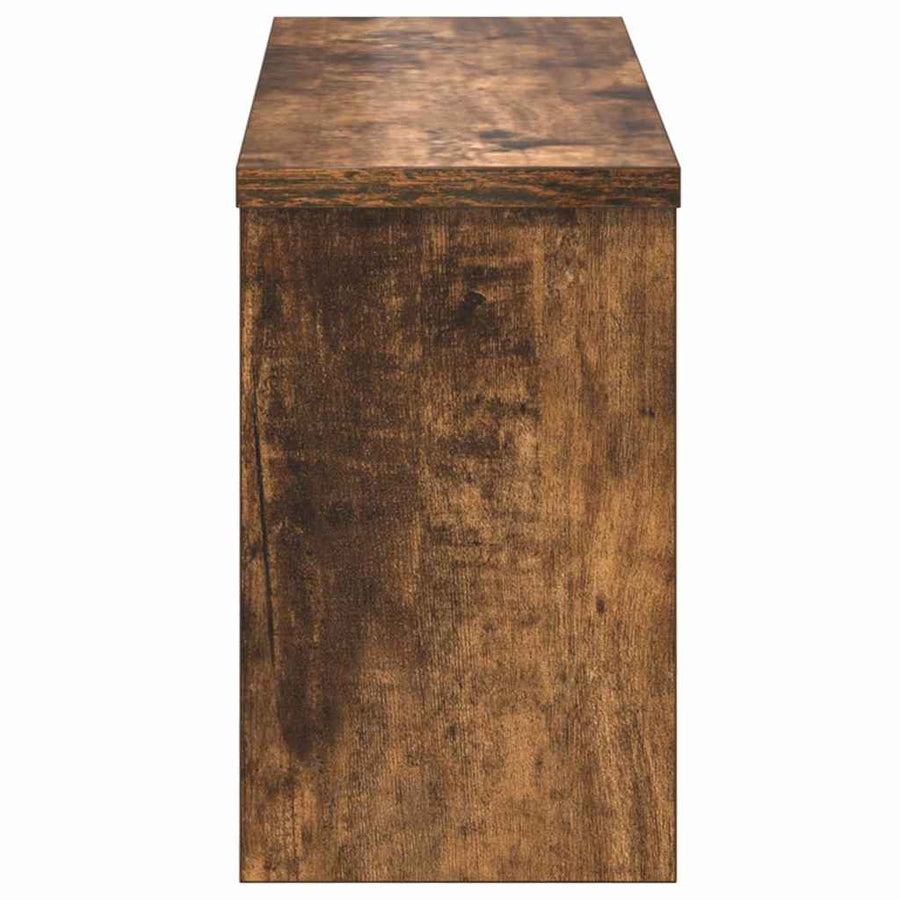 Wandgemonteerde kapstok met plank Gerookt eiken 50 x 16 x 26 cm