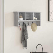 Wandkapstok met plank 50x16x26 cm grijs sonoma