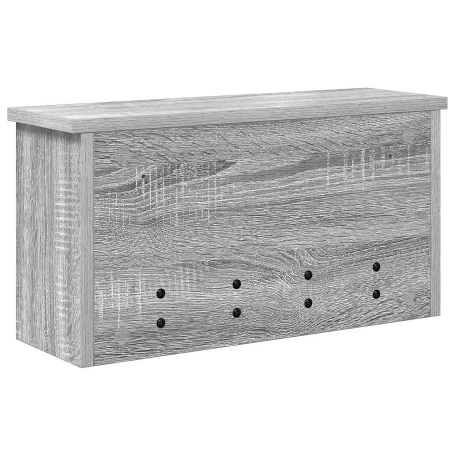 Wandgemonteerde kapstok met plank Grijs sonoma 50 x 16 x 26 cm