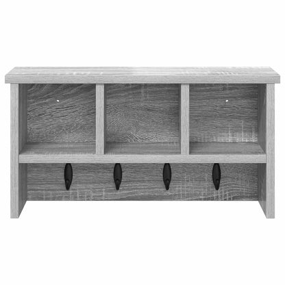 Wandgemonteerde kapstok met plank Grijs sonoma 50 x 16 x 26 cm