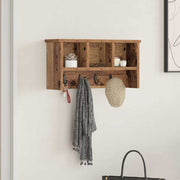Wandkapstok 50x16x26 cm bewerkt hout oud hout