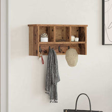 Wandgemonteerde kapstok Oud hout 50 x 16 x 26 cm Bewerkt hout