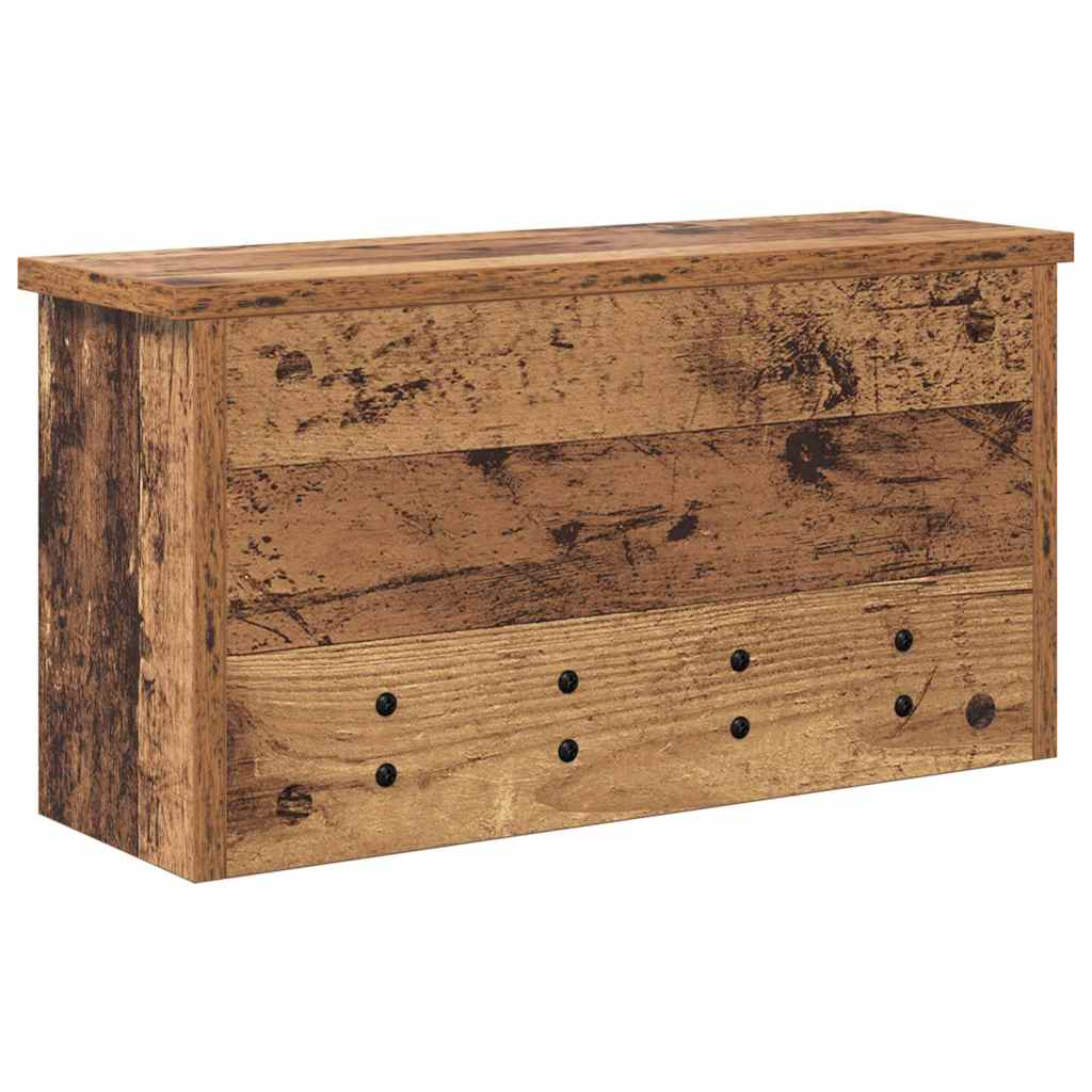 Wandgemonteerde kapstok Oud hout 50 x 16 x 26 cm Bewerkt hout