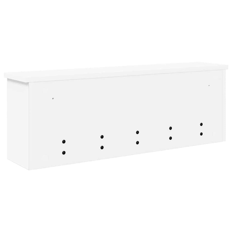 Wandgemonteerde kapstok Wit 75 x 16 x 26 cm Bewerkt hout