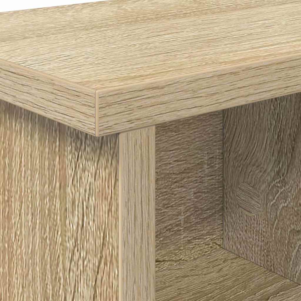 Wandgemonteerde kapstok met plank Sonoma eiken 75 x 16 x 26 cm