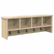 Wandgemonteerde kapstok met plank Sonoma eiken 75 x 16 x 26 cm
