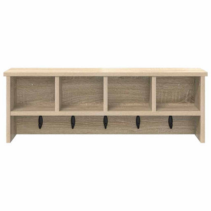 Wandgemonteerde kapstok met plank Sonoma eiken 75 x 16 x 26 cm