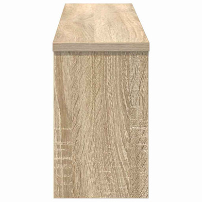 Wandgemonteerde kapstok met plank Sonoma eiken 75 x 16 x 26 cm