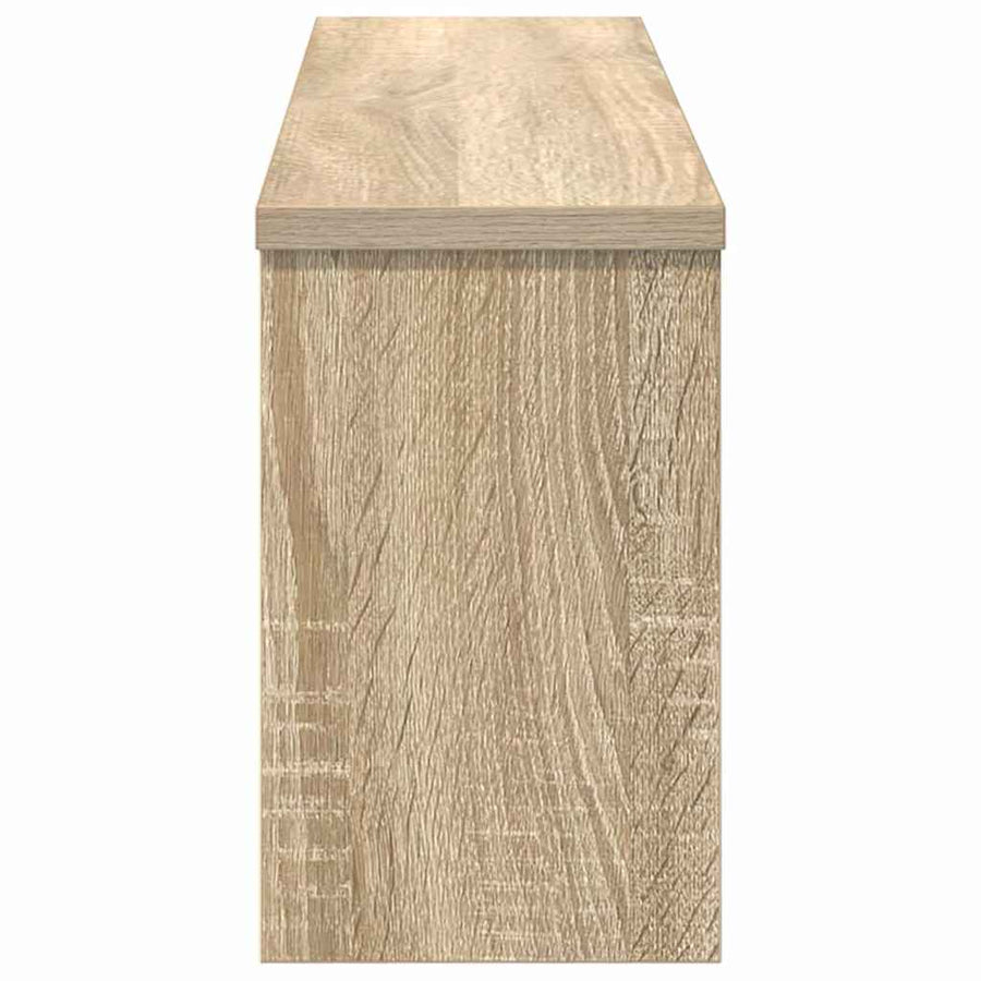 Wandgemonteerde kapstok met plank Sonoma eiken 75 x 16 x 26 cm