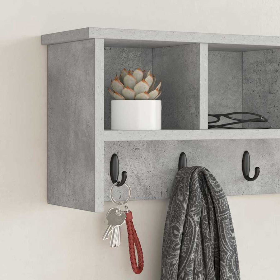 Wandgemonteerde Kapstok Bewerkt Hout 75 x 16 x 26 cm