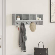 Wandkapstok 75x16x26 cm bewerkt hout grijs