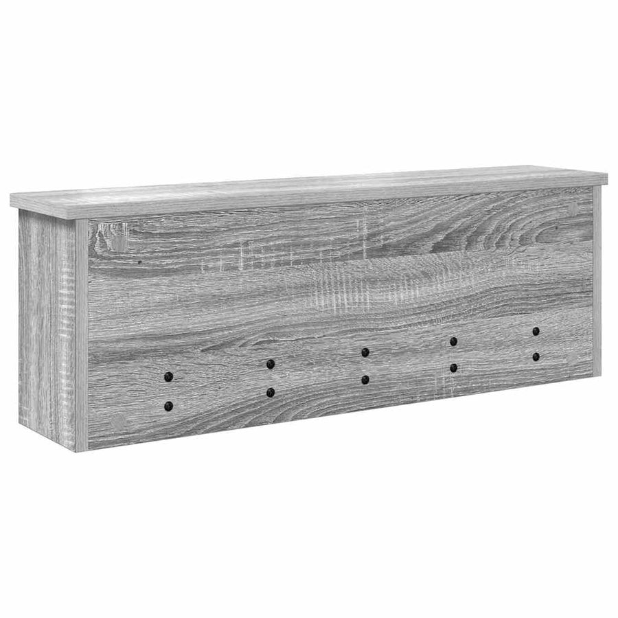 Wandgemonteerde kapstok met plank Grijs sonoma 75 x 16 x 26 cm