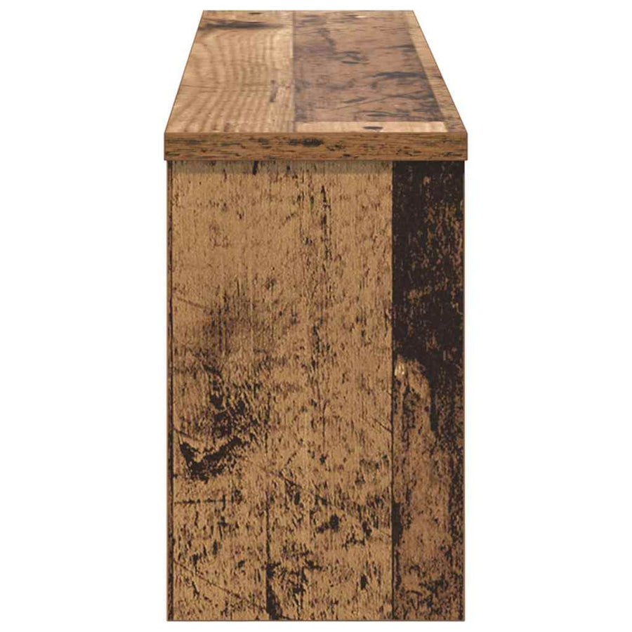 Wandgemonteerde Kapstok Oud Hout 75 X 16 X 26 Cm Bewerkt Hout