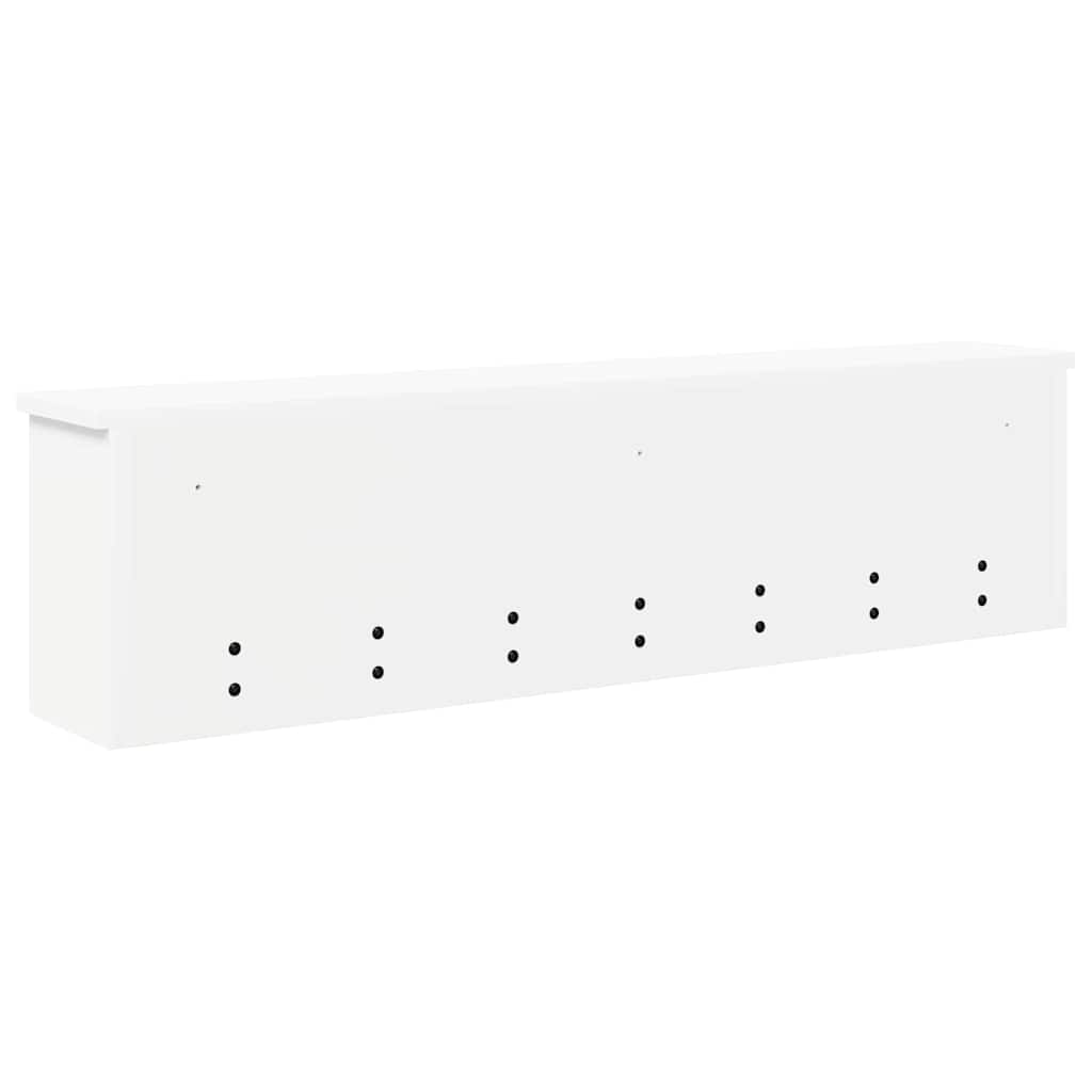Wandgemonteerde Kapstok Wit 100 X 16 X 26 Cm Bewerkt Hout