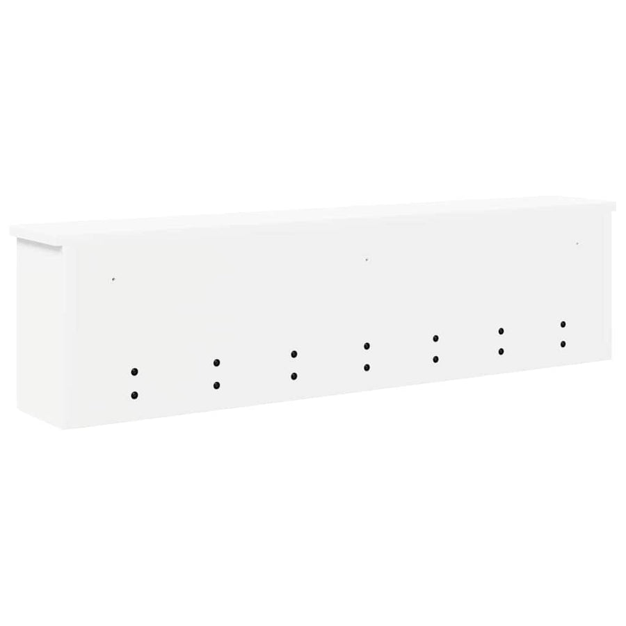 Wandgemonteerde Kapstok Wit 100 X 16 X 26 Cm Bewerkt Hout
