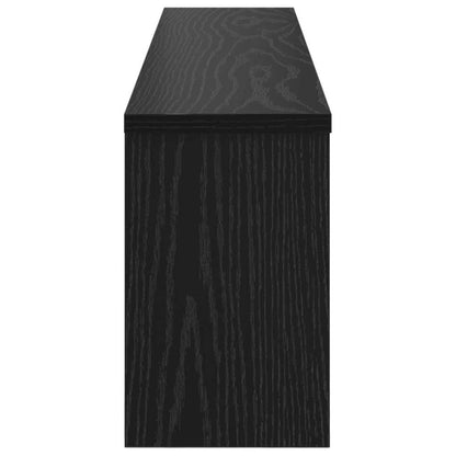 Wandgemonteerde Kapstok Met Plank Zwart Eiken 100 X 16 X 26 Cm
