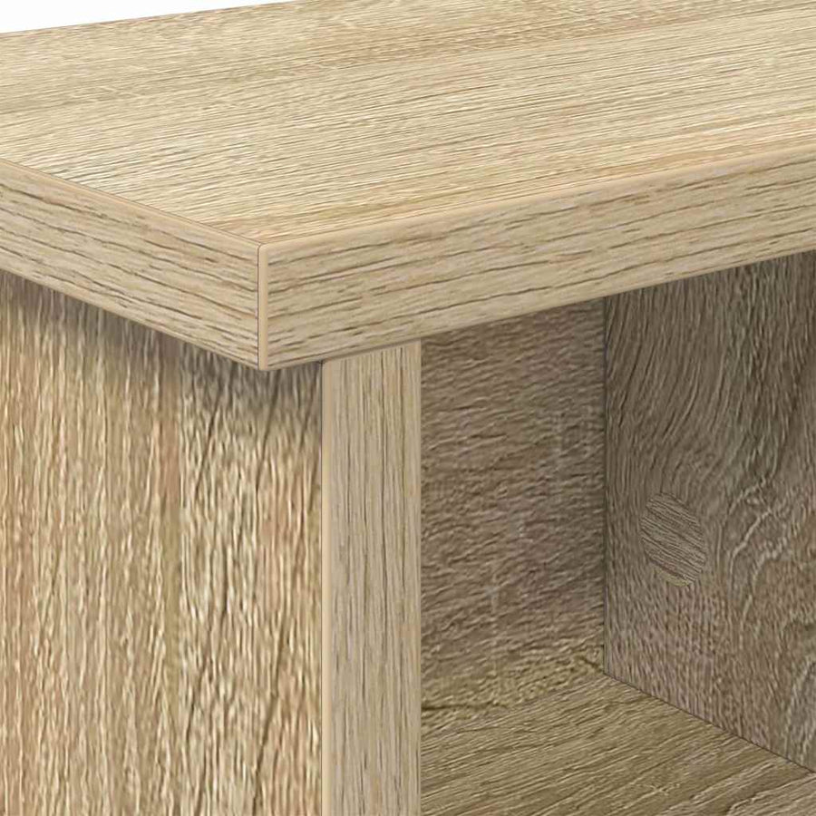 Wandgemonteerde kapstok met plank Sonoma eiken 100 x 16 x 26 cm
