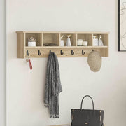 Wandkapstok met plank 100x16x26 cm Sonoma eiken