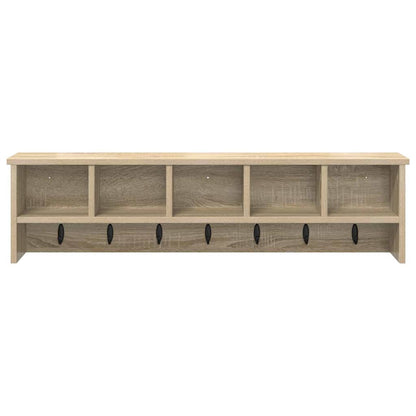 Wandgemonteerde kapstok met plank Sonoma eiken 100 x 16 x 26 cm
