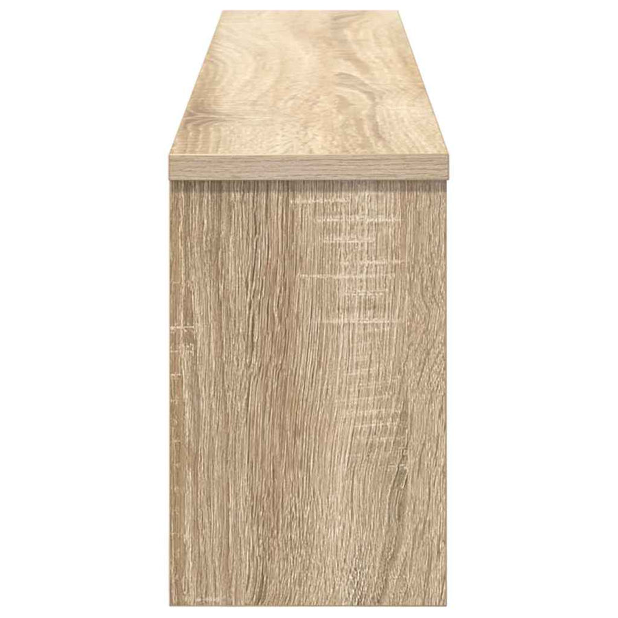 Wandgemonteerde kapstok met plank Sonoma eiken 100 x 16 x 26 cm