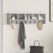 Wandkapstok 100x16x26 cm betongrijs MDF