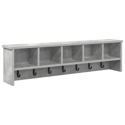 Wandgemonteerde kapstok met plank Betongrijs 100 x 16 x 26 cm