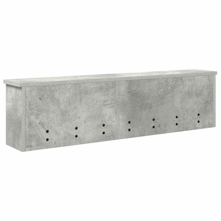 Wandgemonteerde kapstok met plank Betongrijs 100 x 16 x 26 cm