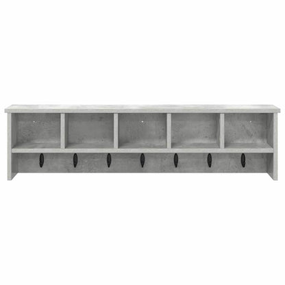 Wandgemonteerde kapstok met plank Betongrijs 100 x 16 x 26 cm