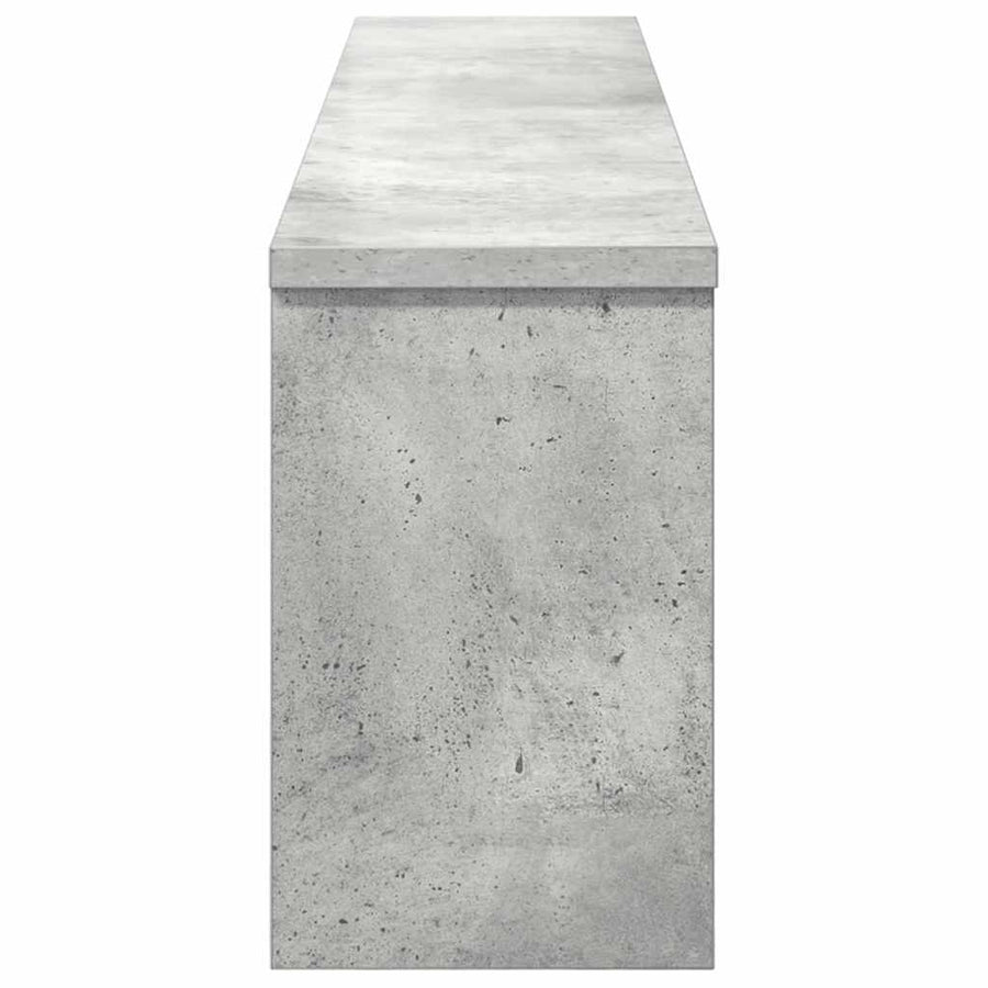 Wandgemonteerde kapstok met plank Betongrijs 100 x 16 x 26 cm