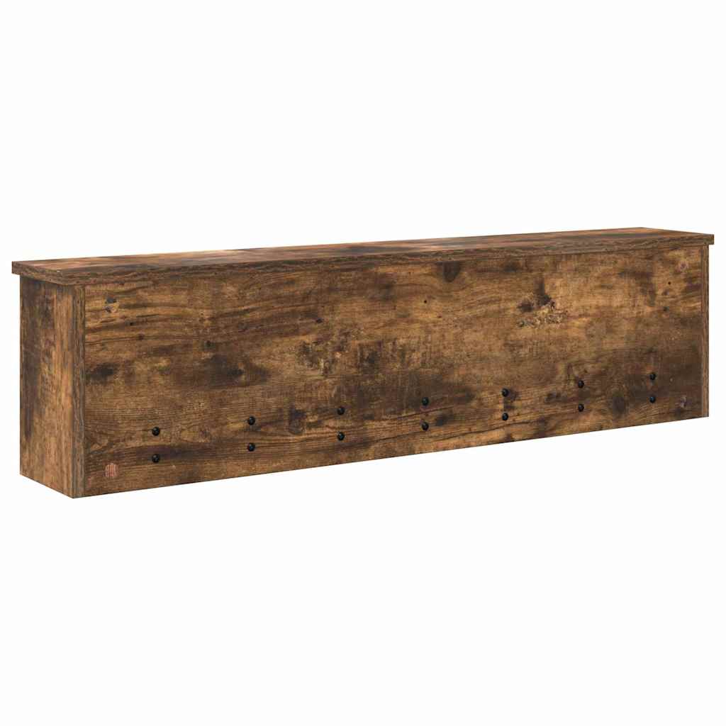 Wandgemonteerde Kapstok Gerookt Eiken 100 X 16 X 26 Cm