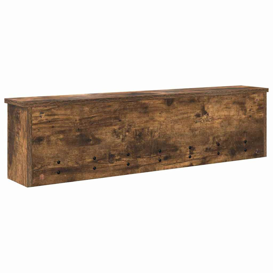 Wandgemonteerde Kapstok Gerookt Eiken 100 X 16 X 26 Cm