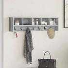 Wandkapstok met plank 100x16x26 cm grijs sonoma