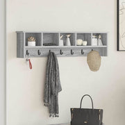 Wandkapstok met plank 100x16x26 cm grijs sonoma