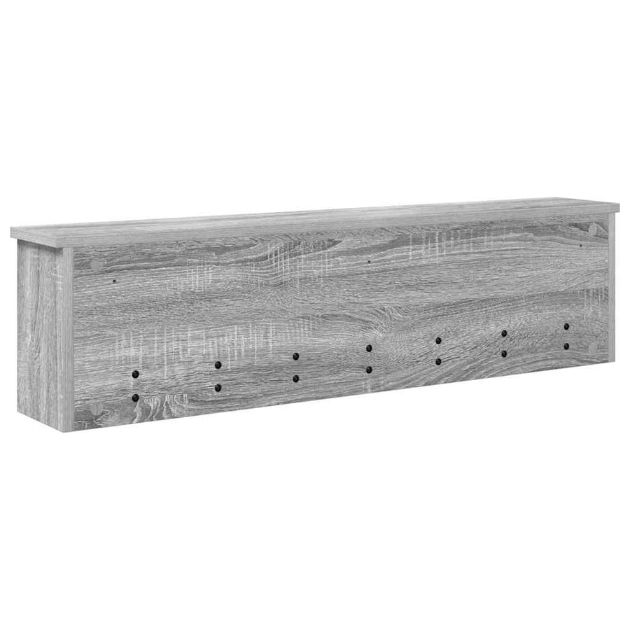 Wandgemonteerde kapstok met plank Grijs sonoma 100 x 16 x 26 cm