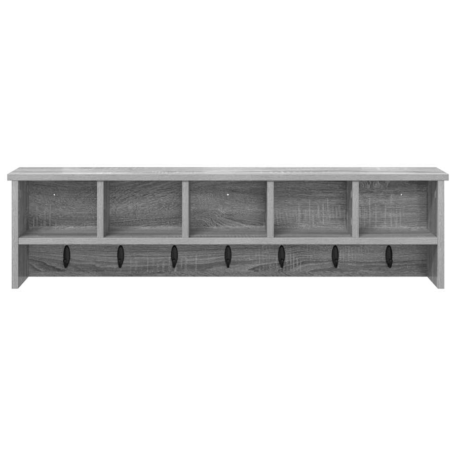 Wandgemonteerde kapstok met plank Grijs sonoma 100 x 16 x 26 cm